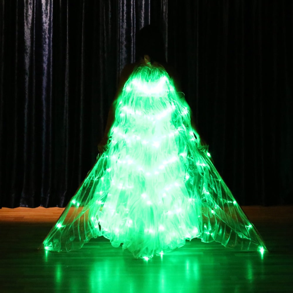 6-Colors Changing LED Wings, 360-degree Dancing Wings and Luminous Props for Belly Dance Performances