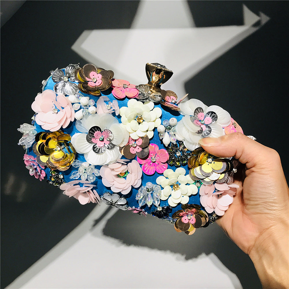 Fashion Evening Bags Handmade Flower Beaded Bags Banquet Wedding Party Bags Women Evening Clutch Women Purse