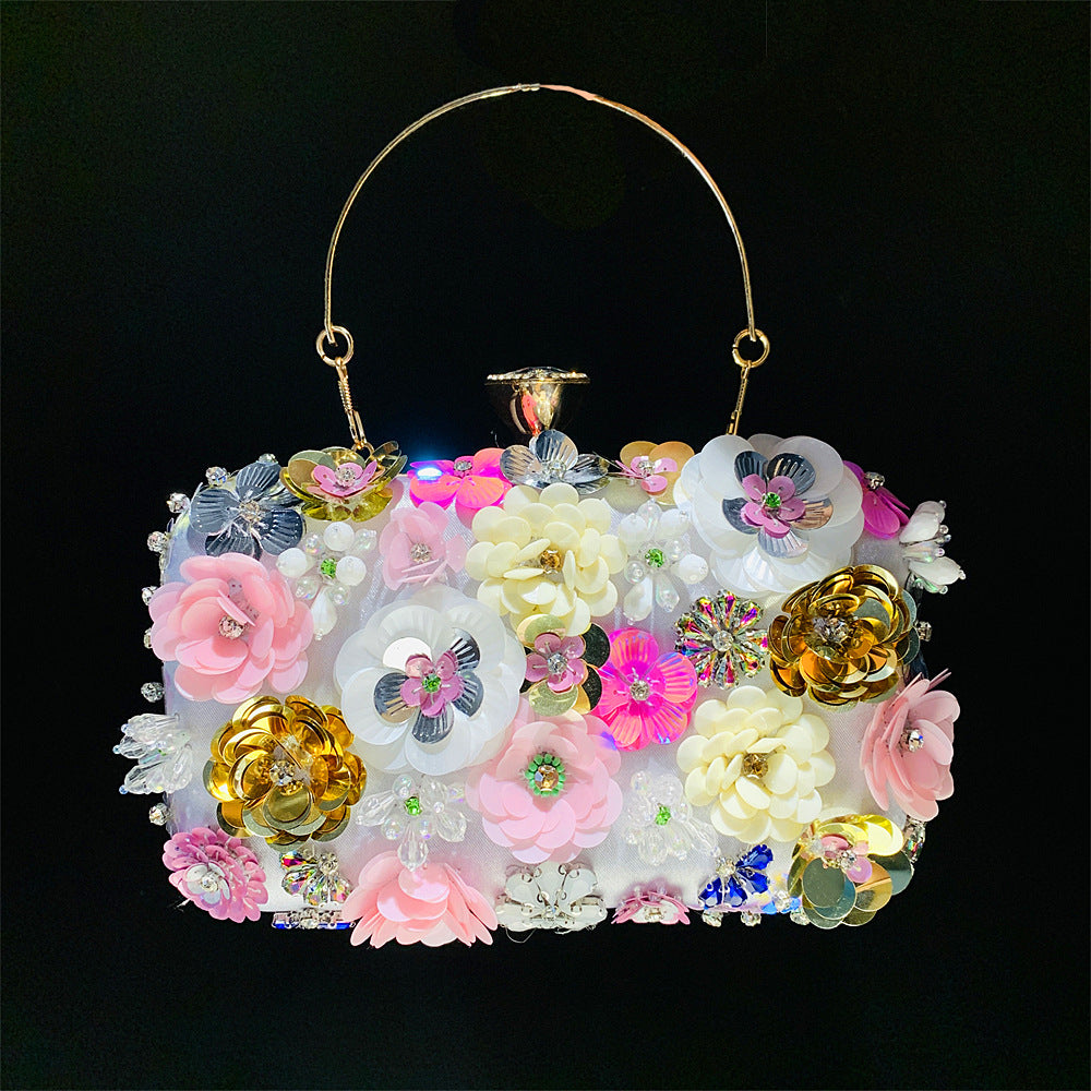Fashion Evening Bags Handmade Flower Beaded Bags Banquet Wedding Party Bags Women Evening Clutch Women Purse