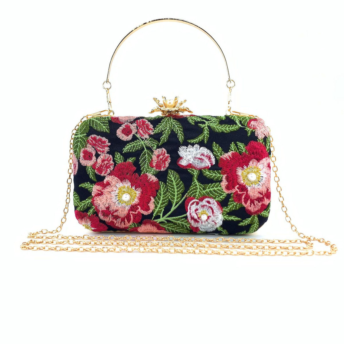 Embroidered handmade beaded Evening Bag Retro Pearl Banquet Evening Bag for women