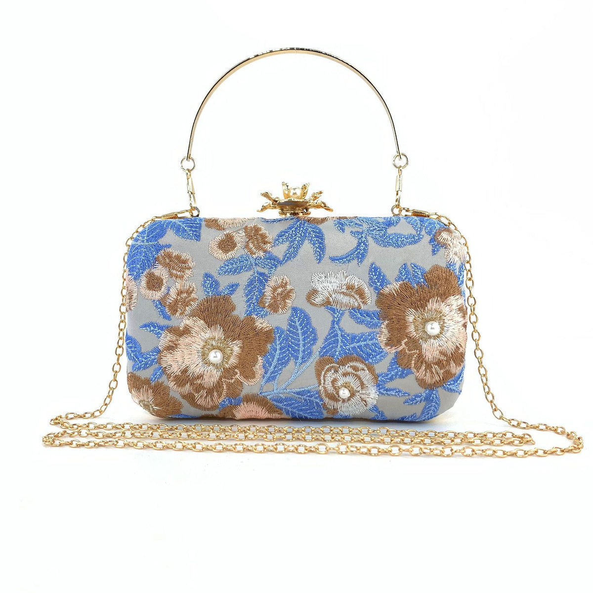 Embroidered handmade beaded Evening Bag Retro Pearl Banquet Evening Bag for women