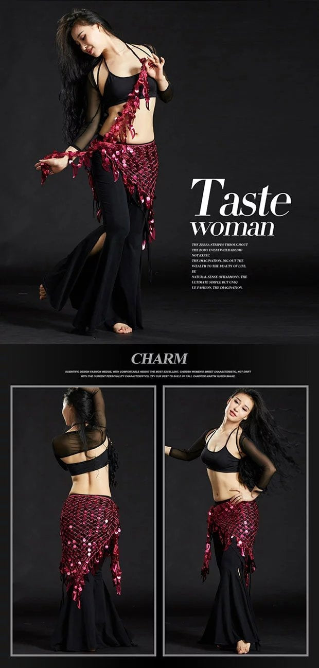 Sexy Scarf Belly Dance Costumes Hip Scarf Triangular Bandage Waist Chain Scarf