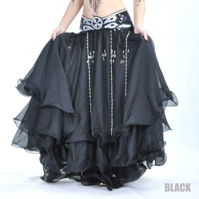 2023 Professional and Sexy 14 Color 3 Layer Chiffon Skirt, Belly Dance Skirt, Belly Dance Clothing, Belly Dance Clothes