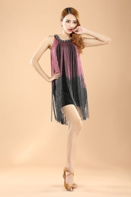 Professional And Sexy 3 Color Latin Dance Costumes, Women's Adult Autumn Performance Costumes, Tassel Latin Dress Skirt