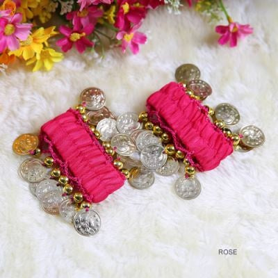 Belly Dance Gold Coins Bracelet Gypsy Jewelry Coin Bracelet Hand Decoration Wrist Bangle Chain, Halloween Costume Accessory For Children