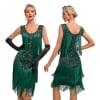 1920s Vintage Dress Summer Fringe Beaded Great Gatsby Flapper Evening Dress Party Cocktail Prom