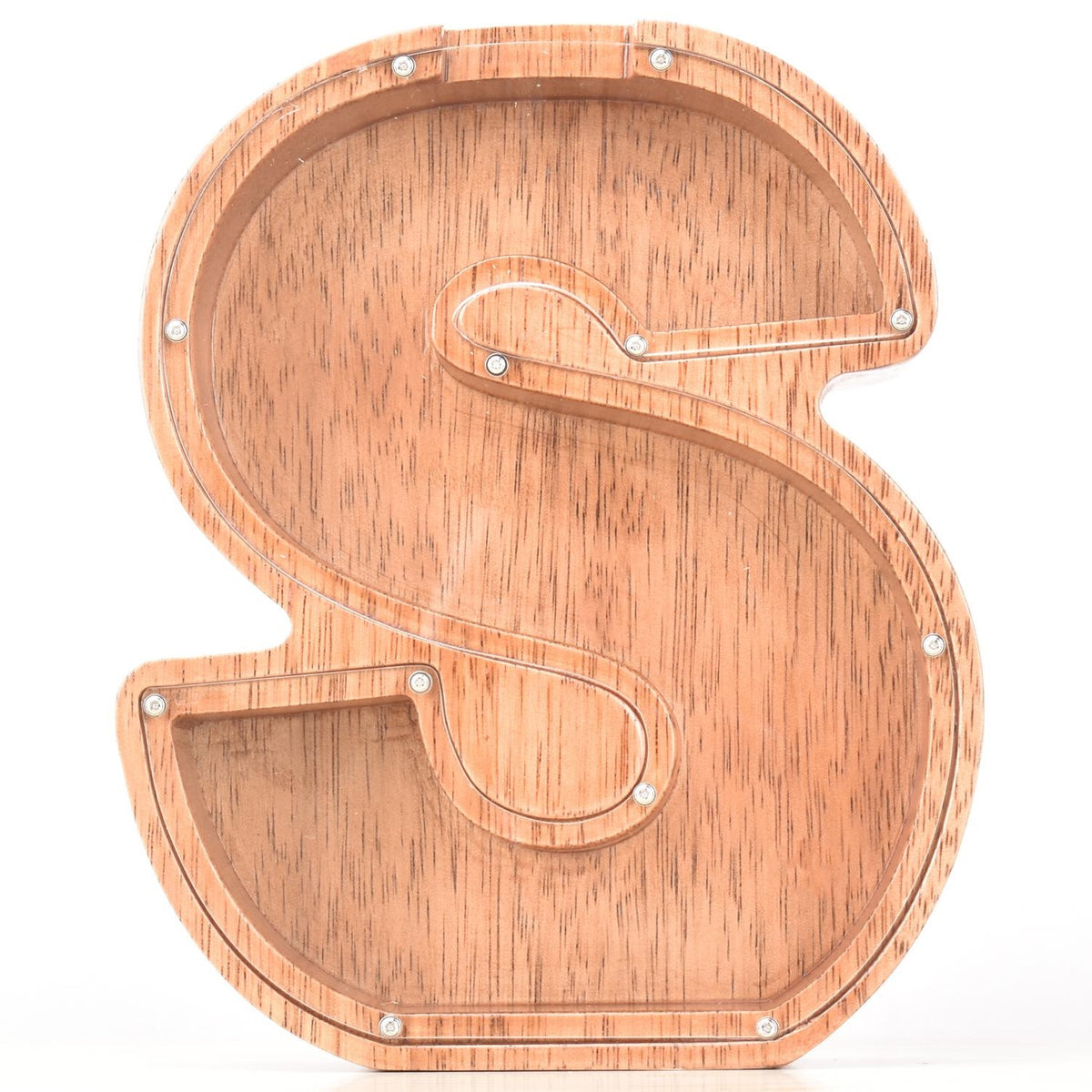 Creative Piggy Bank Nordic Style Wooden Letter Piggy Bank 19*18*3cm