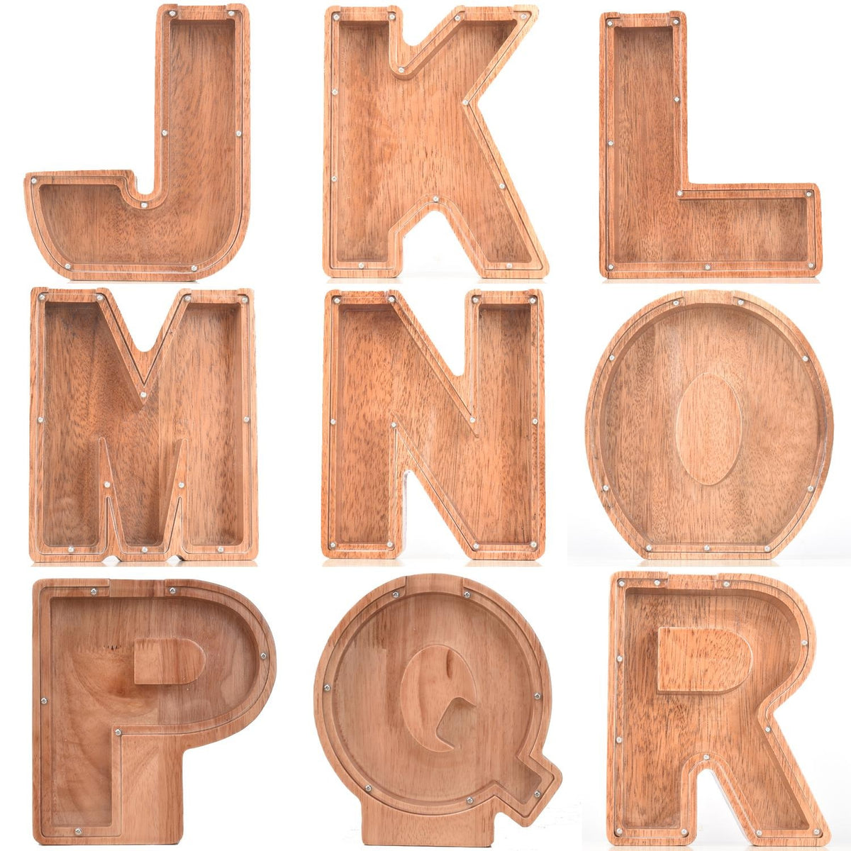 Creative Piggy Bank Nordic Style Wooden Letter Piggy Bank 19*18*3cm