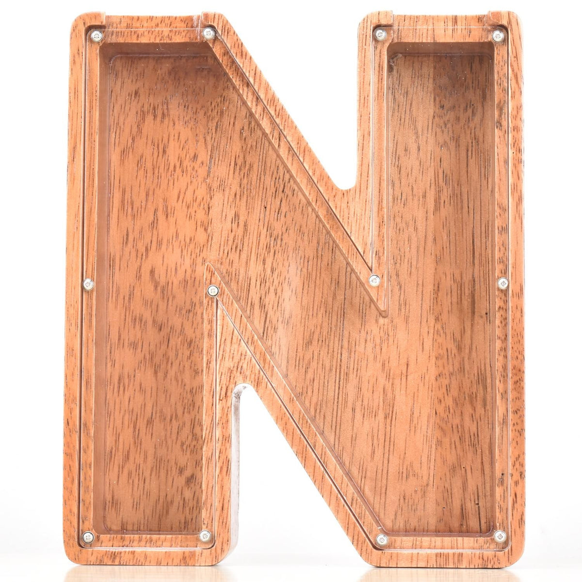 Creative Piggy Bank Nordic Style Wooden Letter Piggy Bank 19*18*3cm