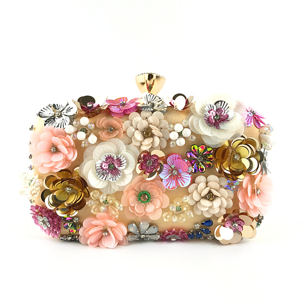 Fashion Evening Bags Handmade Flower Beaded Bags Banquet Wedding Party Bags Women Evening Clutch Women Purse