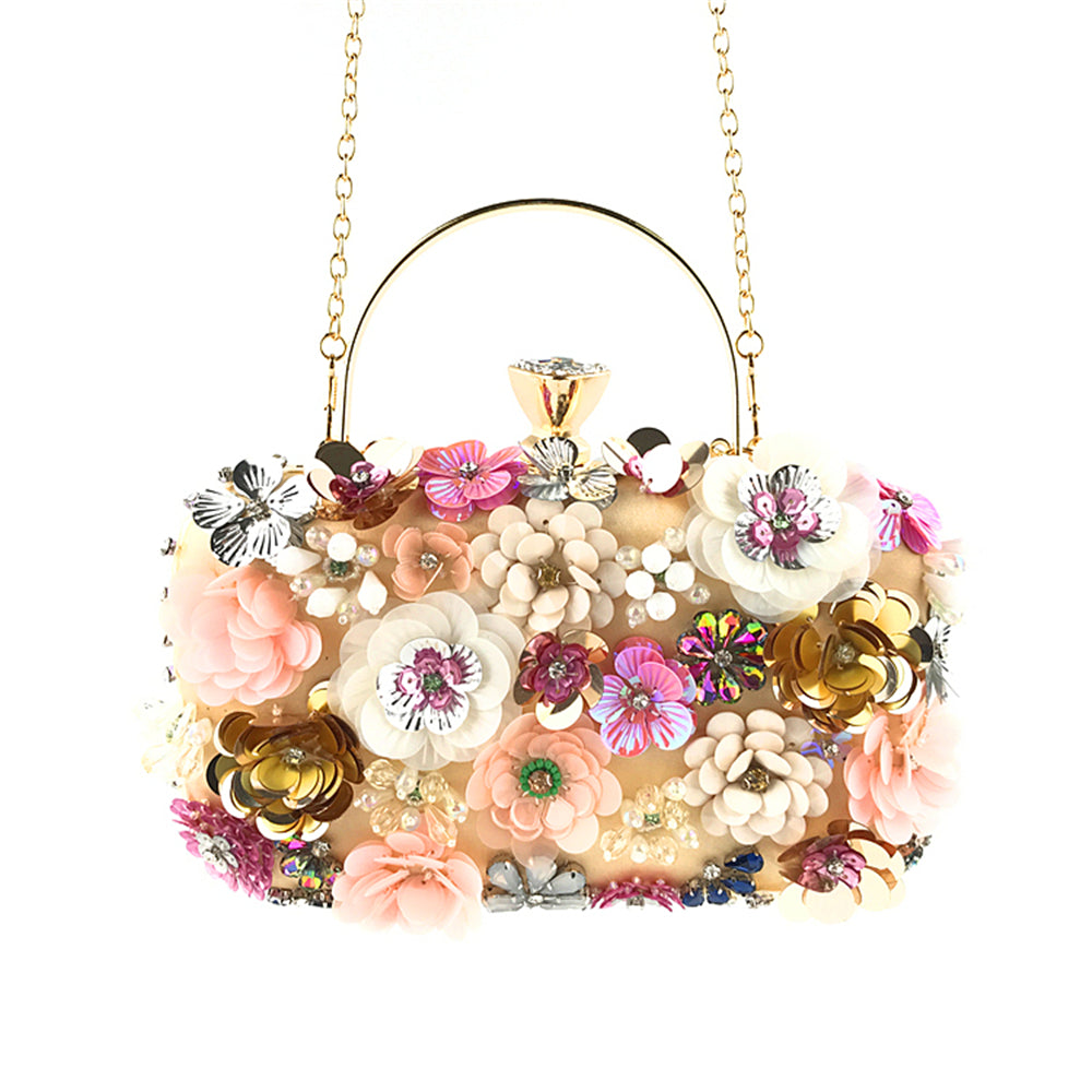 Fashion Evening Bags Handmade Flower Beaded Bags Banquet Wedding Party Bags Women Evening Clutch Women Purse