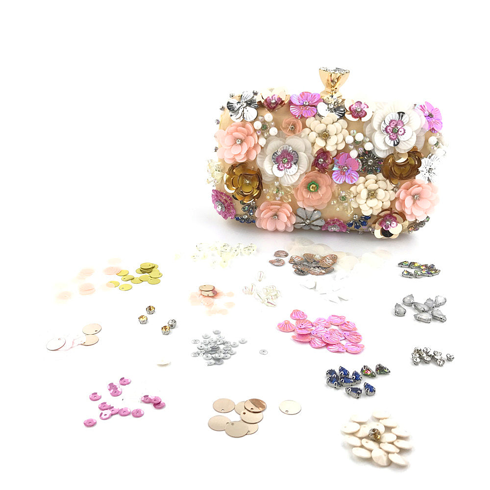 Fashion Evening Bags Handmade Flower Beaded Bags Banquet Wedding Party Bags Women Evening Clutch Women Purse
