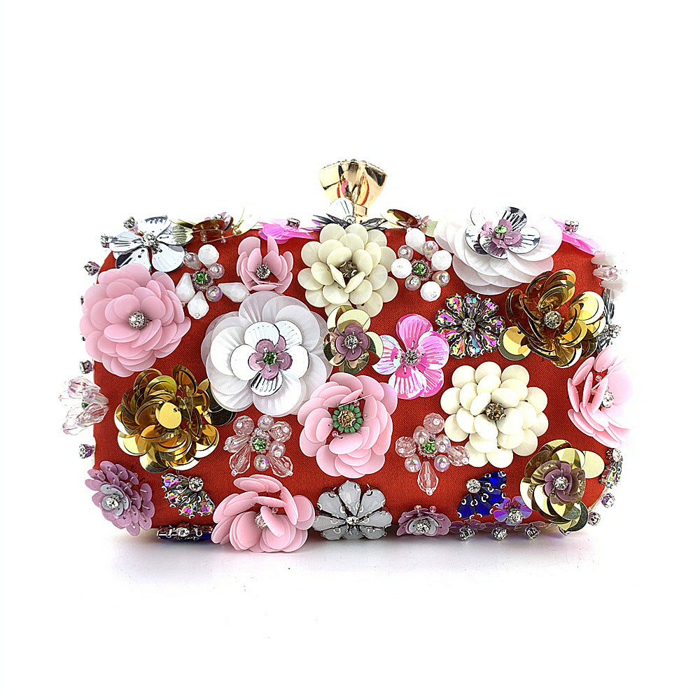Fashion Evening Bags Handmade Flower Beaded Bags Banquet Wedding Party Bags Women Evening Clutch Women Purse