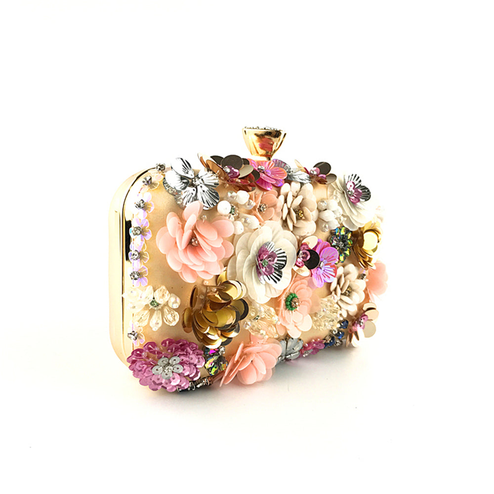 Fashion Evening Bags Handmade Flower Beaded Bags Banquet Wedding Party Bags Women Evening Clutch Women Purse