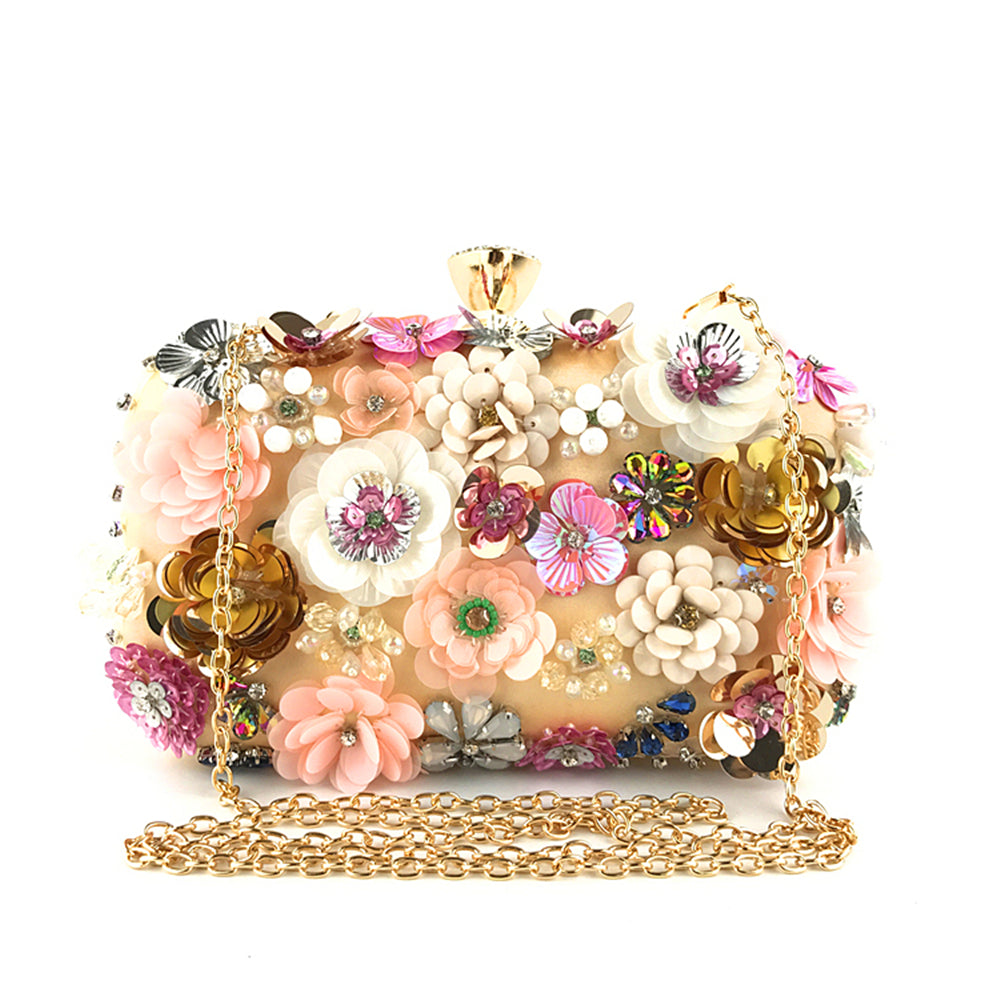 Fashion Evening Bags Handmade Flower Beaded Bags Banquet Wedding Party Bags Women Evening Clutch Women Purse