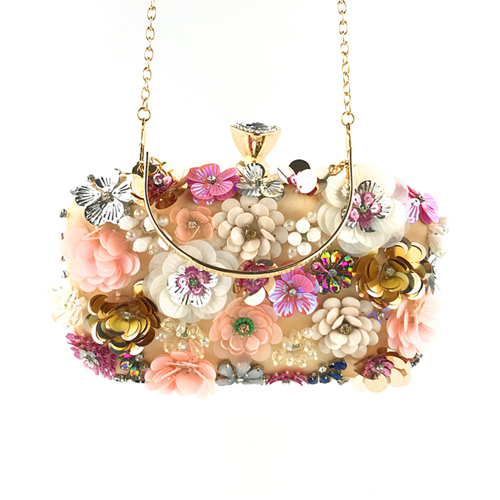 Fashion Evening Bags Handmade Flower Beaded Bags Banquet Wedding Party Bags Women Evening Clutch Women Purse