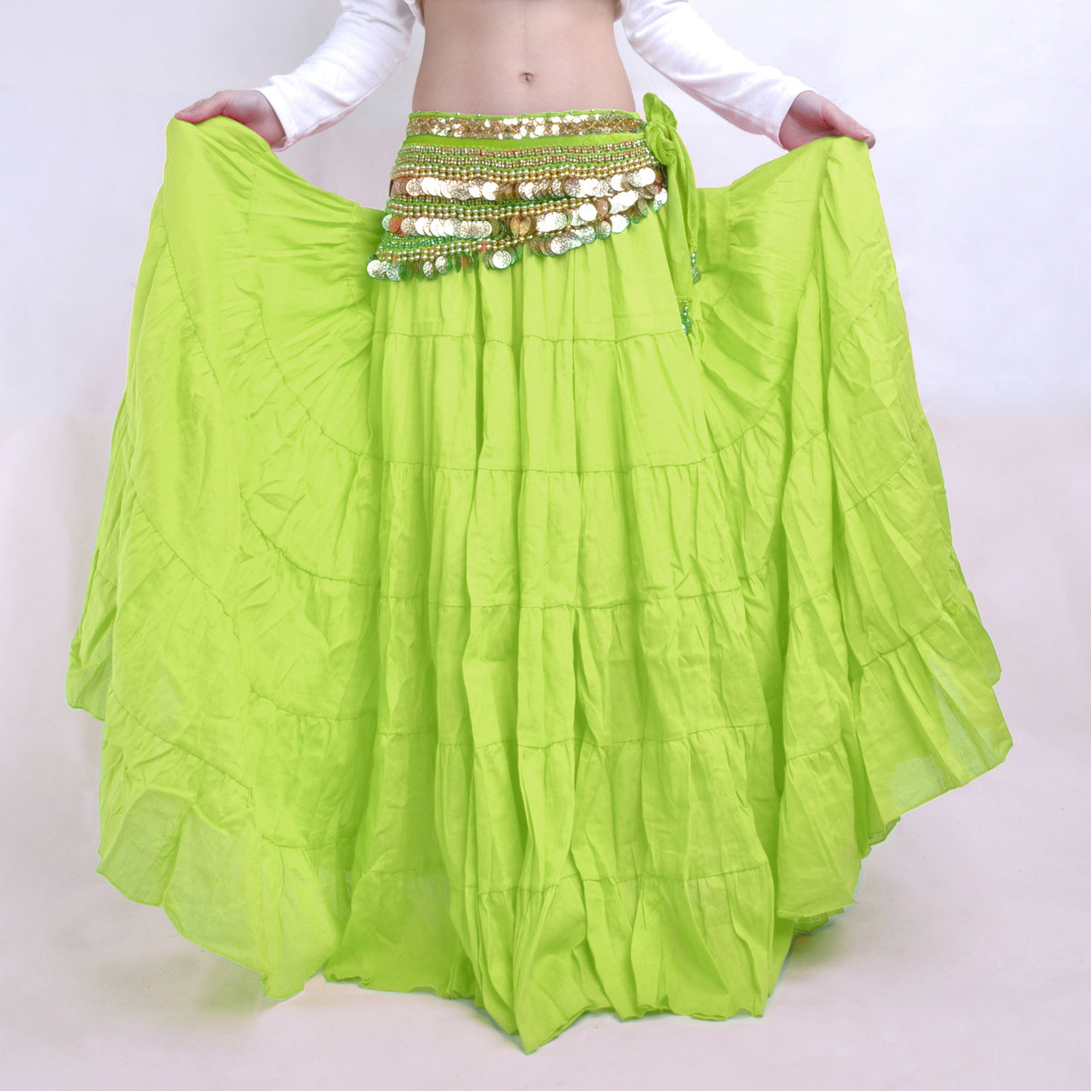 Super Big Swing 8 Meters Flax Tribal Skirt, Belly dance, Gypsy Skirt, Bohemia skirt