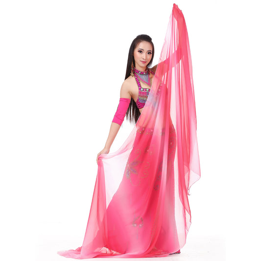 Lightweight Imitated Silk Stunning Handmade Hand Scarf Belly Dance Scarf Belly Dance Veil