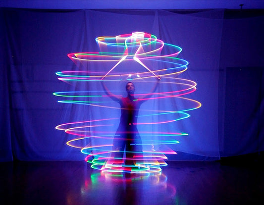 LED Poi Ball 7 Color Changing Props for Belly Dance Colorful Light Ball Luminous Ball Night Shop Performance Ball