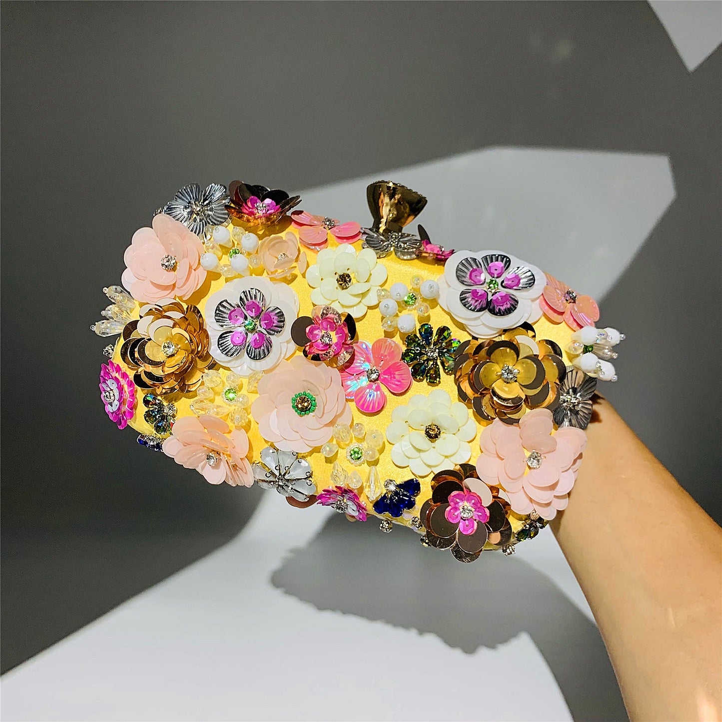 Fashion Evening Bags Handmade Flower Beaded Bags Banquet Wedding Party Bags Women Evening Clutch Women Purse