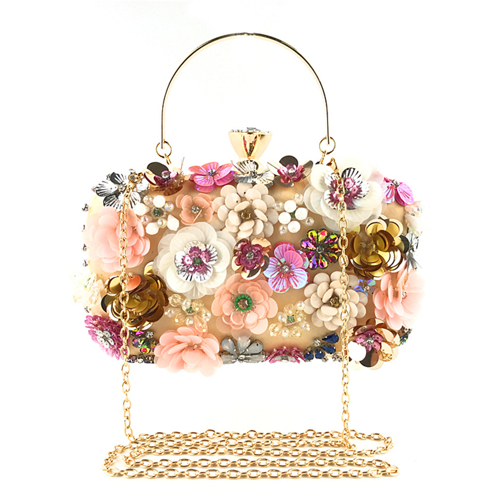 Fashion Evening Bags Handmade Flower Beaded Bags Banquet Wedding Party Bags Women Evening Clutch Women Purse