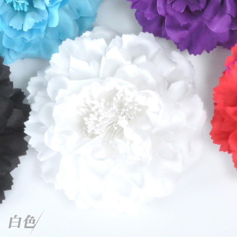2023 14 Colors Girl Womenw Terylene Peony Flowers Lined Hair Bows Clips Barrettes for Teens Girls Women