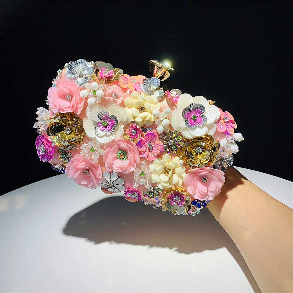 Fashion Evening Bags Handmade Flower Beaded Bags Banquet Wedding Party Bags Women Evening Clutch Women Purse