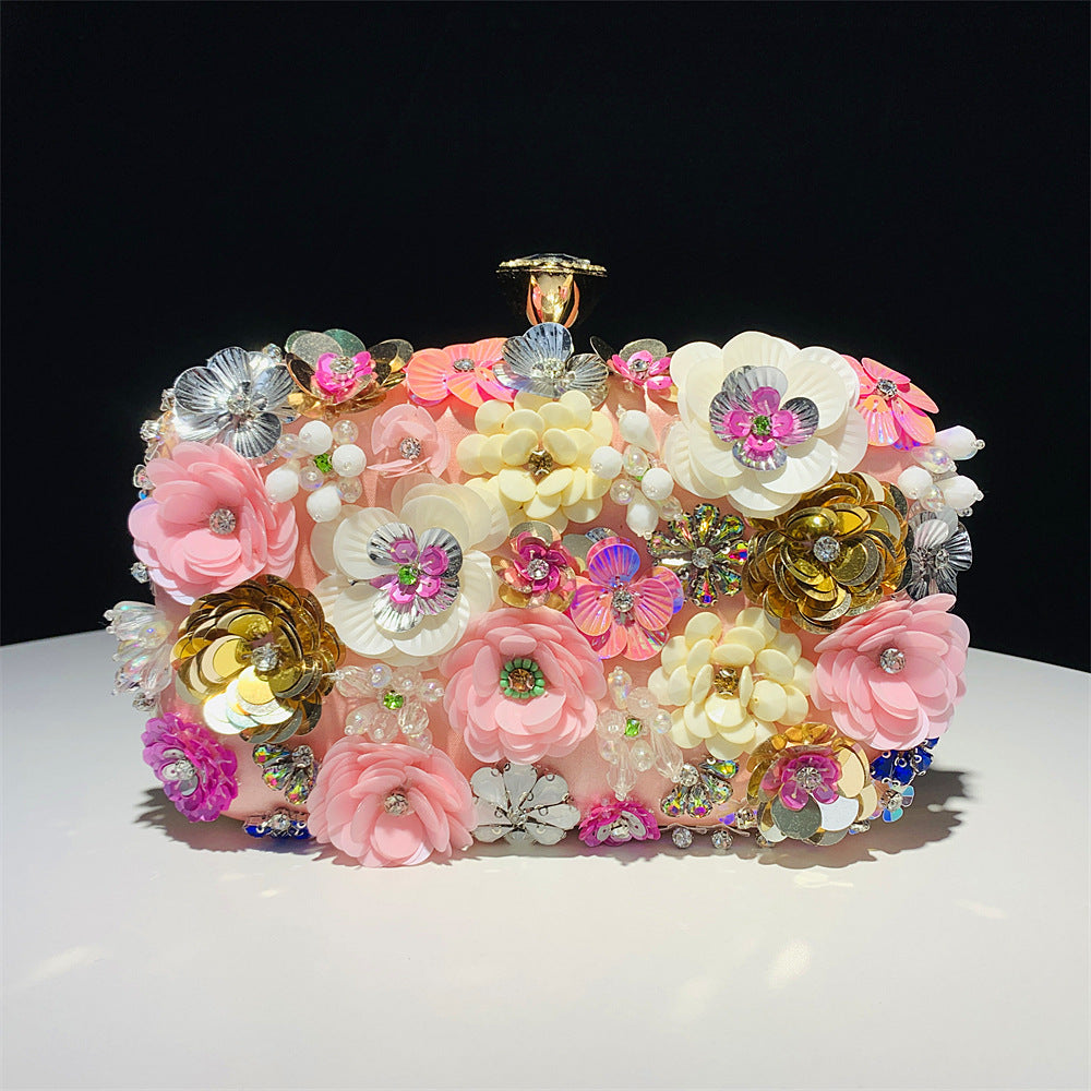 Fashion Evening Bags Handmade Flower Beaded Bags Banquet Wedding Party Bags Women Evening Clutch Women Purse