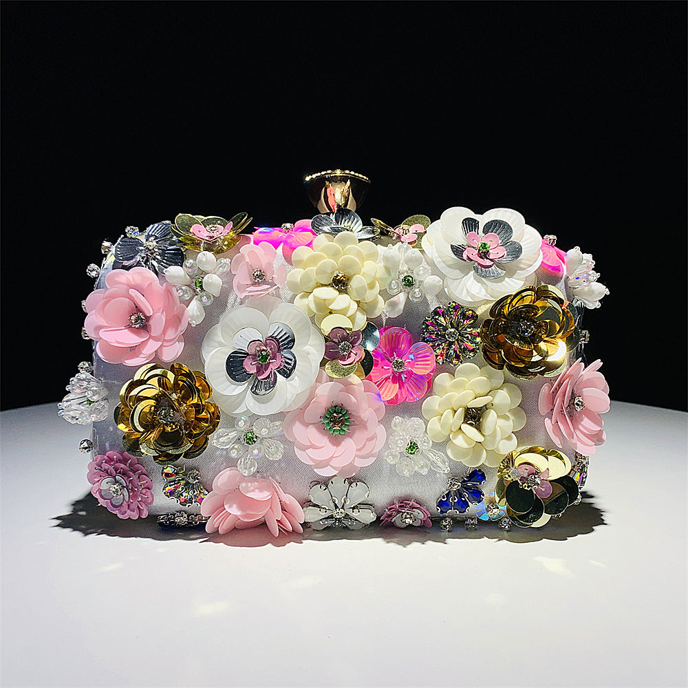 Fashion Evening Bags Handmade Flower Beaded Bags Banquet Wedding Party Bags Women Evening Clutch Women Purse