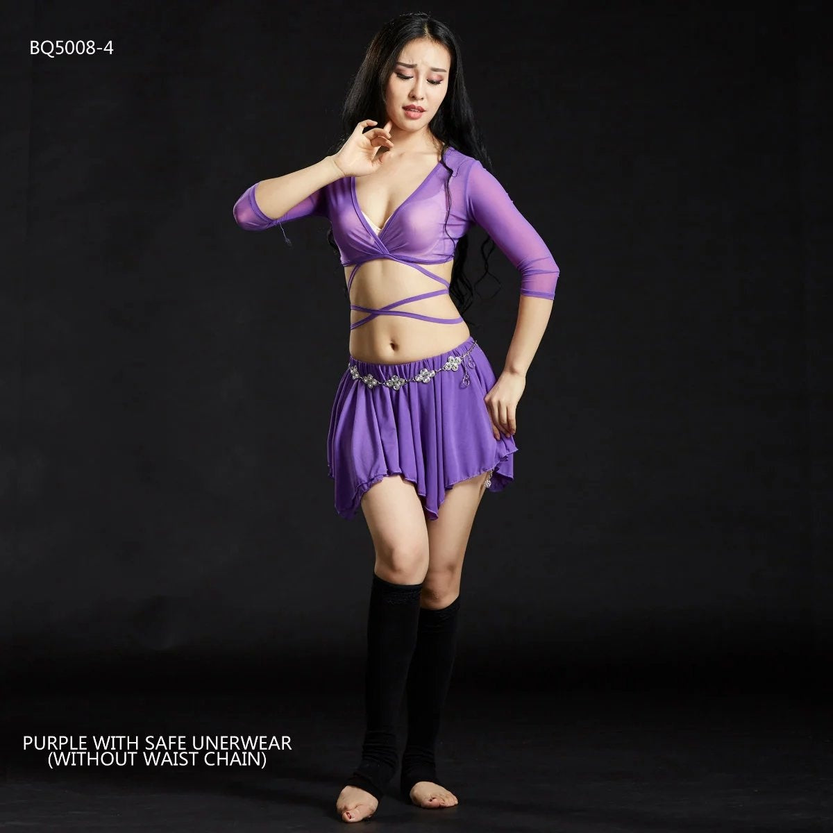 Professional And Sexy 5 Colors Nylon Belly Dance Dress Belly Dancing Costumes Oriental Belly Dance Costumes