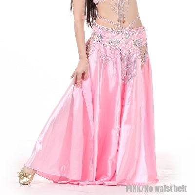 2-Sides Splitting Skirt, 14 Color 96cm(37.8 inch) Professional Dress, Double Forktailed Satin Skirt, Belly Dance Skirt