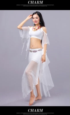 Belly Dance Costumes, Bellydance Dress, Bellydance Skirt, 4 PCS Upper outlet/Skirt/Waist scarf/Safe underwear
