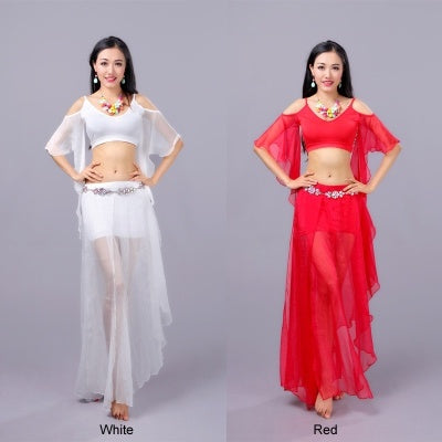 Belly Dance Costumes, Bellydance Dress, Bellydance Skirt, 4 PCS Upper outlet/Skirt/Waist scarf/Safe underwear