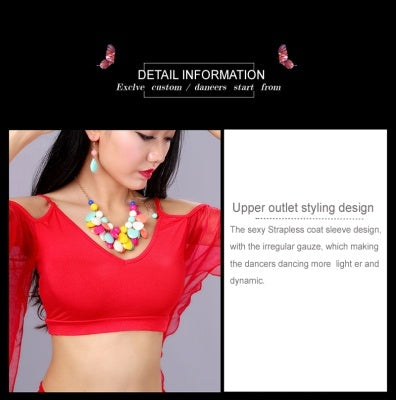 Belly Dance Costumes, Bellydance Dress, Bellydance Skirt, 4 PCS Upper outlet/Skirt/Waist scarf/Safe underwear