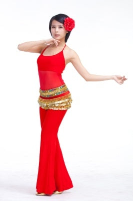 10 Color 248Pcs Gold Coins Double Color Rhinestone One Chain Waist Chain, Belly Dance Belt, Belly Dance Hip Scarf