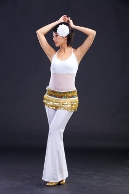 10 Color 248Pcs Gold Coins Double Color Rhinestone One Chain Waist Chain, Belly Dance Belt, Belly Dance Hip Scarf