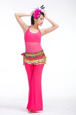 10 Color 248Pcs Gold Coins Double Color Rhinestone One Chain Waist Chain, Belly Dance Belt, Belly Dance Hip Scarf