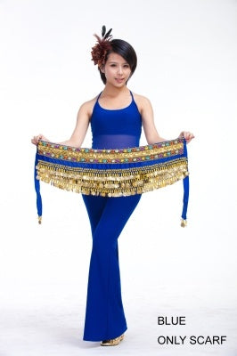 10 Color 248Pcs Gold Coins Double Color Rhinestone One Chain Waist Chain, Belly Dance Belt, Belly Dance Hip Scarf
