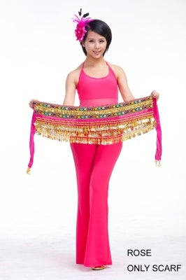 10 Color 248Pcs Gold Coins Double Color Rhinestone One Chain Waist Chain, Belly Dance Belt, Belly Dance Hip Scarf