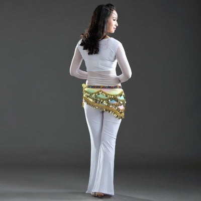 9 Color 328Pcs Gold Coins Color Yarn Waist Chain, Belly Dance Belt, Belly Dance Hip Scarf, Egypt Wasit Chain, Nile Waist Chain