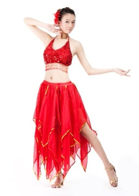 Professional And Sexy 9 Color 16 Leaves Skirt, Belly Dance Skirt, Chiffon Skirt, Performance Skirt, Tribal Skirt, Flax Dance skirt