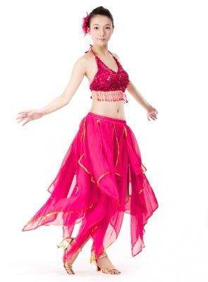 Professional And Sexy 9 Color 16 Leaves Skirt, Belly Dance Skirt, Chiffon Skirt, Performance Skirt, Tribal Skirt, Flax Dance skirt