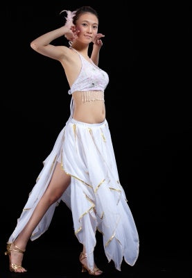 Professional And Sexy 9 Color 16 Leaves Skirt, Belly Dance Skirt, Chiffon Skirt, Performance Skirt, Tribal Skirt, Flax Dance skirt