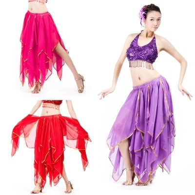 Professional And Sexy 9 Color 16 Leaves Skirt, Belly Dance Skirt, Chiffon Skirt, Performance Skirt, Tribal Skirt, Flax Dance skirt