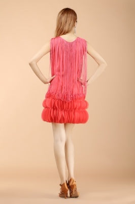 Professional And Sexy Latin Dance Costumes, Women's Adult Autumn Performance Costumes, Tassel Latin Dress Skirt
