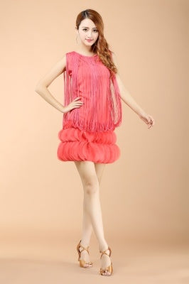 Professional And Sexy Latin Dance Costumes, Women's Adult Autumn Performance Costumes, Tassel Latin Dress Skirt
