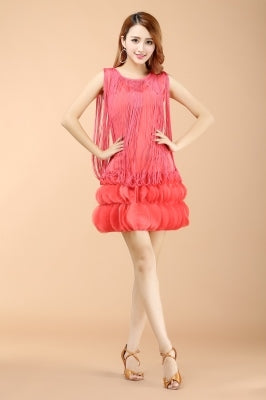 Professional And Sexy Latin Dance Costumes, Women's Adult Autumn Performance Costumes, Tassel Latin Dress Skirt
