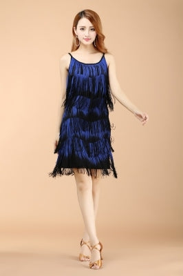 Professional And Sexy  3 Color Latin Dance Costumes, Women's Adult Autumn Performance Costumes, Tassel Latin Dress Skirt