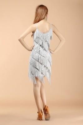 Professional And Sexy Latin Dance Costumes, Women's Adult Autumn Performance Costumes, Tassel Latin Dress Skirt