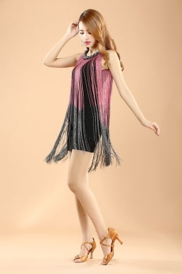 Professional And Sexy 3 Color Latin Dance Costumes, Women's Adult Autumn Performance Costumes, Tassel Latin Dress Skirt